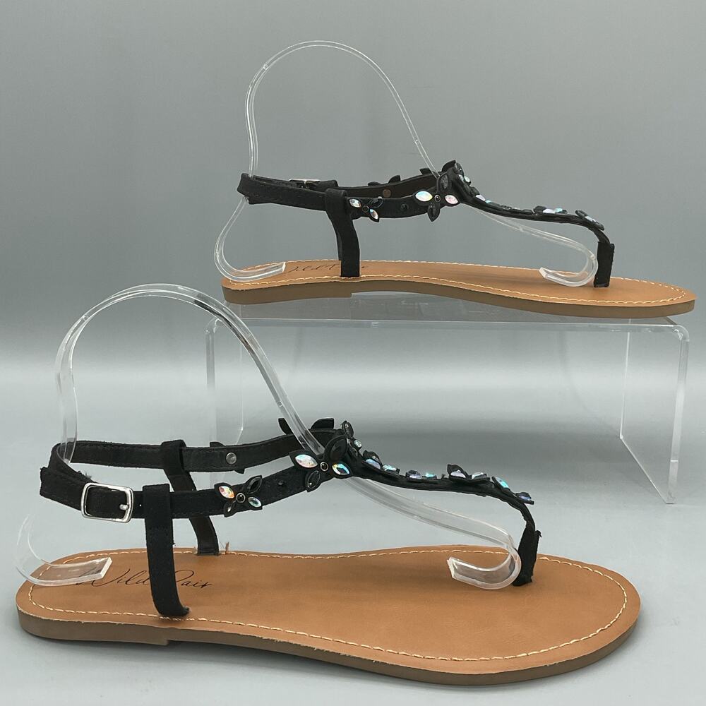 NEW Wild Pair Women’s Krisleyy Thong Sandals Black Size 8.5M